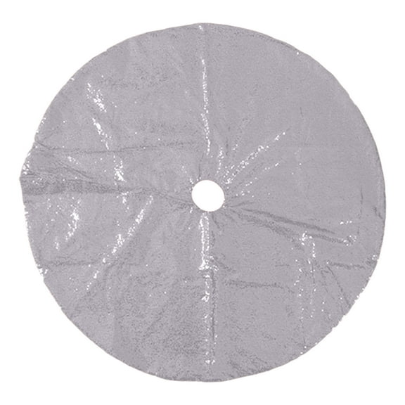 Sequins Christmas Tree Skirt, Holiday Tree Skirt Decor, Sparkling Round Non Slip Xmas Tree Mat for Living Room Bedroom, Polyester Fabric, 21x21 Inch, Multi Color