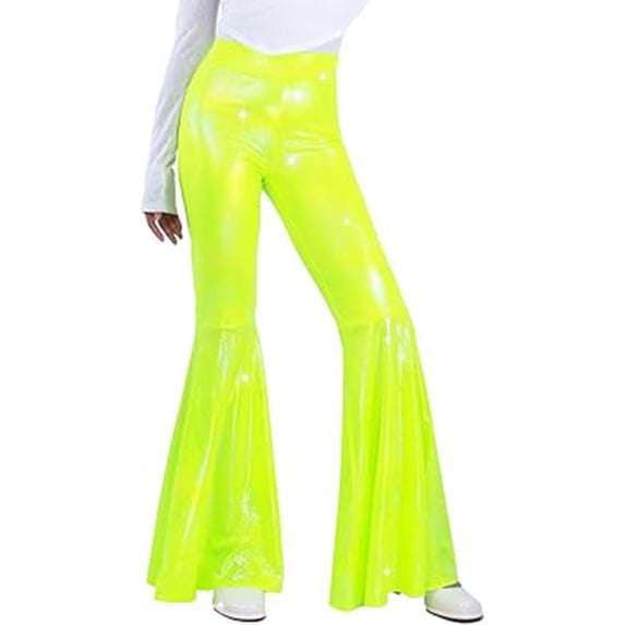 Sequins Flares Pants Sparkly Glitter High Waist Bells Bottom Trousers Party Night Out Clubwear Women Wide Leg Palazzo Pant
