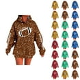 thumbnail image 1 of Sequins Football Hoodies for Women 2025 Fall Winter Glitter Sparkle Graphic Hooded Sweatshirt Y2K Pullover Tops, 1 of 6