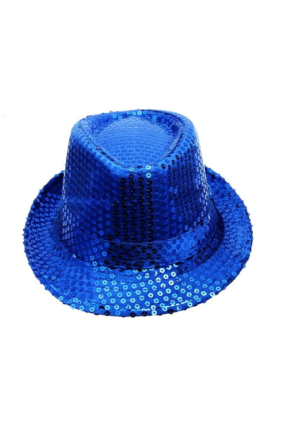 Sequins Irish 4 St Cowboy Hat for Women Display Stage Fedora Springs Bucket Hat Jazz Glitters Women's Hats & Caps Blue