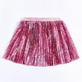 thumbnail image 1 of Sequins Skirts for Girls Trendy Sparkly Elastic High Waisted with Lining Shorts Toddlers Kids Shiny Solid Dance Party A-Line Mini Skirt 2-12Y, 1 of 3