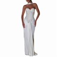 thumbnail image 1 of Sequins Strapless Dress Backless Bodycon Dress Wedding Cocktail Party Maxi Dress, 1 of 20