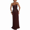 thumbnail image 1 of Sequins Strapless Dress Backless Bodycon Dress Wedding Cocktail Party Maxi Dress, 1 of 20