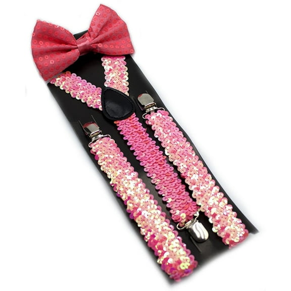 Sequins Straps With Bow Set Stage Performance Adjustable Elastic Elastic Back Straps Suspender Belt Hidden Suspenders for Men under Clothes Boy Suspenders Carpenter Bags Suspenders Women Suspenders