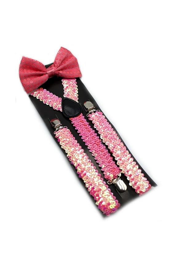 Sequins Straps With Bow Set Stage Performance Adjustable Elastic Elastic Back Straps Suspender Belt Hidden Suspenders for Men under Clothes Boy Suspenders Carpenter Bags Suspenders Women Suspenders