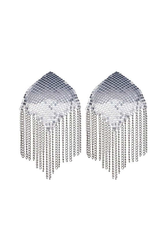 Sequins Tassels Pasties Sticky Bra Nipple Covers Reusable Pasty Breast Covers Adhesive Nipples Stickers for Women Girls