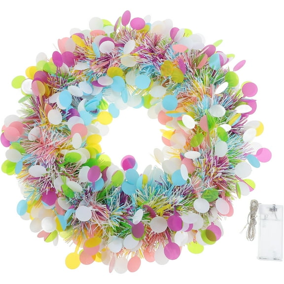 Sequins Tinsel Christmas Wreath Spring Festival Decorations