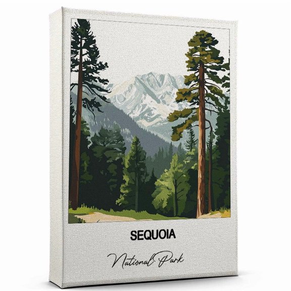 Sequoia Canvas Wall Art  Travel-Inspired Home Decor Featuring National Park Art Canvas  Unique Gift for Travel Canvas  Ready to Hang