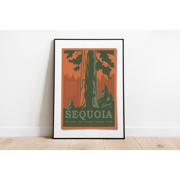 Sequoia Cityscape Travel Landscape Poster Unframed Paper Print