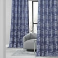 thumbnail image 1 of Sequoia Cobalt Blue Faux Silk Jacquard Curtain (1 Panel), Sequoia Cobalt Blue, 50W X 96L, 1 of 6