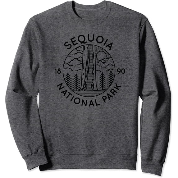 Sequoia Cool Black Line Art Outdoor Graphic Sweatshirt - Walmart.com
