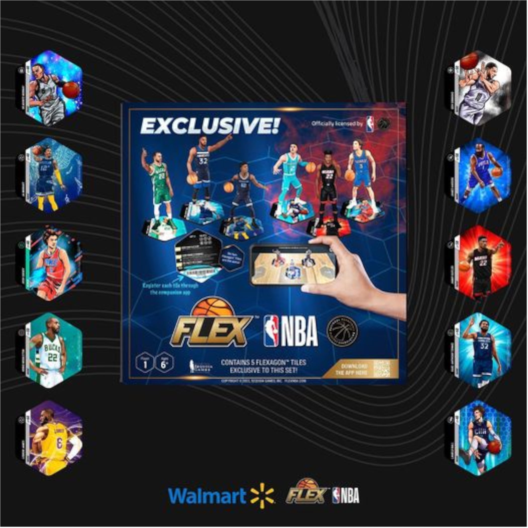 FLEX NBA TCG Game | Deluxe Series 2 Starter Set | Two-Player Board Game  with Collectible Player Tiles Featuring Real NBA Basketball Stars Like  Steph