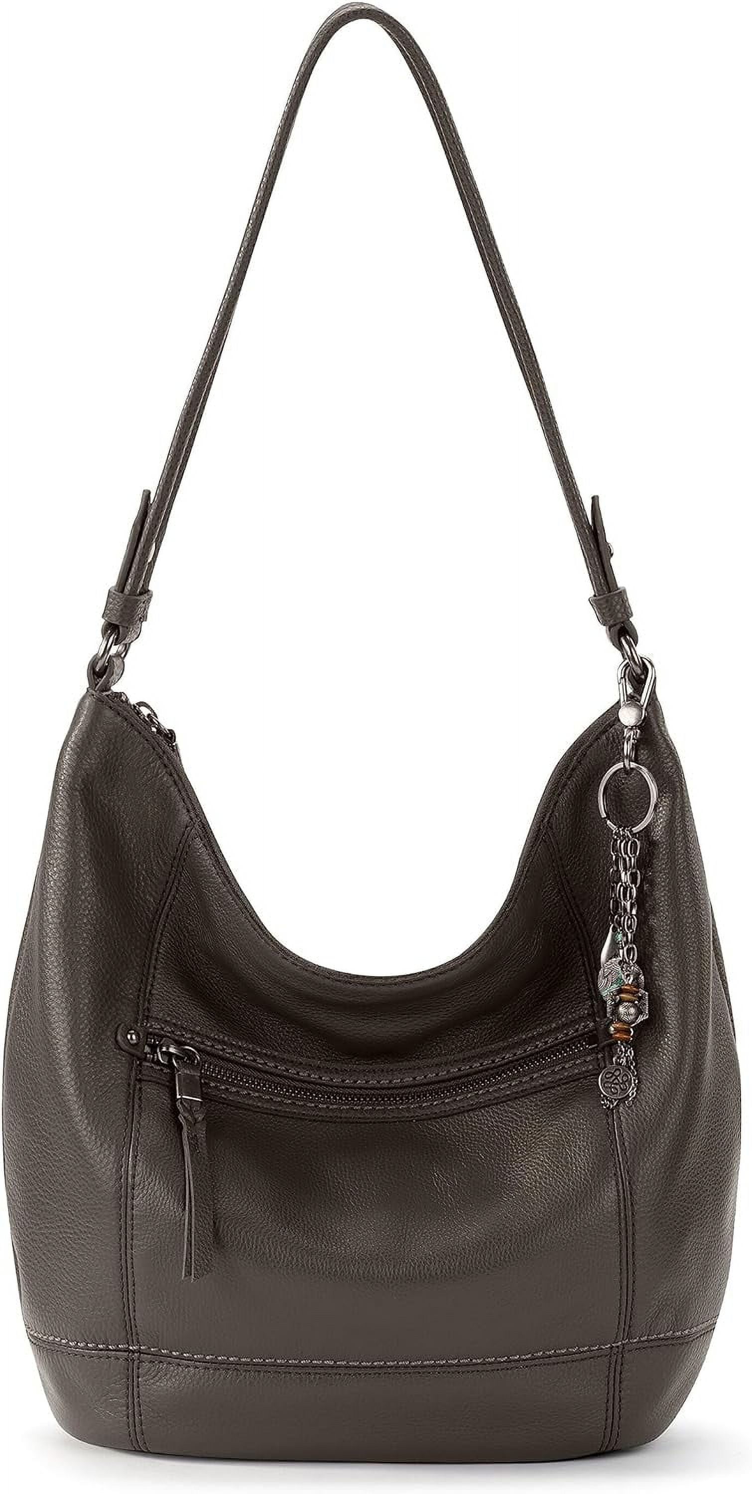 THE SAK Black Brown Leather Purse Crossbody Shoulder Bag Classic Two Tone  Zipper | eBay