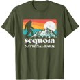 thumbnail image 1 of Sequoia National Park California Bigfoot Mountains Unisex T-Shirt for Men Women Kids Toddler,Military Green Color,Size 4XL, 1 of 5