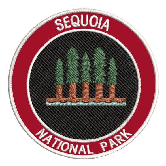 Sequoia National Park Embroidered Patch Iron/Sew-On Applique Explore Souvenir