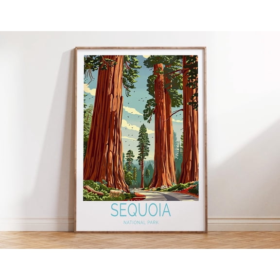 Sequoia National Park Forest Nature Birthday Travel Wall Art, Unframed Paper Print Size 8x12