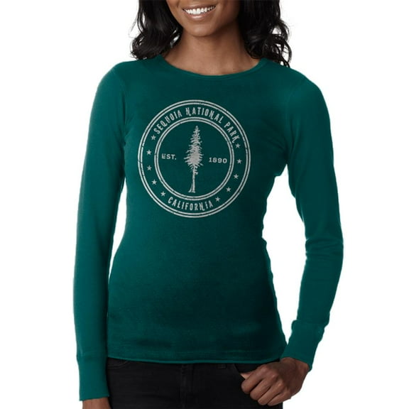 Sequoia National Park Juniors Long Sleeve Thermal Teal X-LG