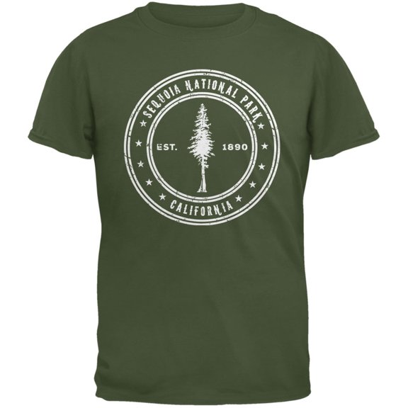 Sequoia National Park Military Green Adult T-Shirt - 2X-Large