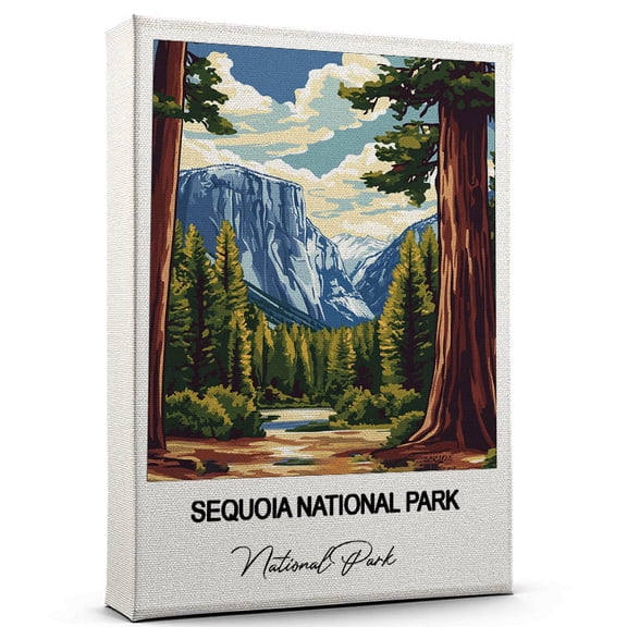 Sequoia National Park Travel Wall Decor  Scenic Travel Canvas Print of National Park Canvas  Beautiful Gift for Home, Office, or Living Space