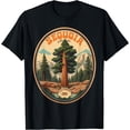 thumbnail image 1 of Sequoia National Park Tree Illustration Hiking Retro Badge Unisex T-Shirt for Men Women Kids Toddler,Black Color,Size 4T, 1 of 5