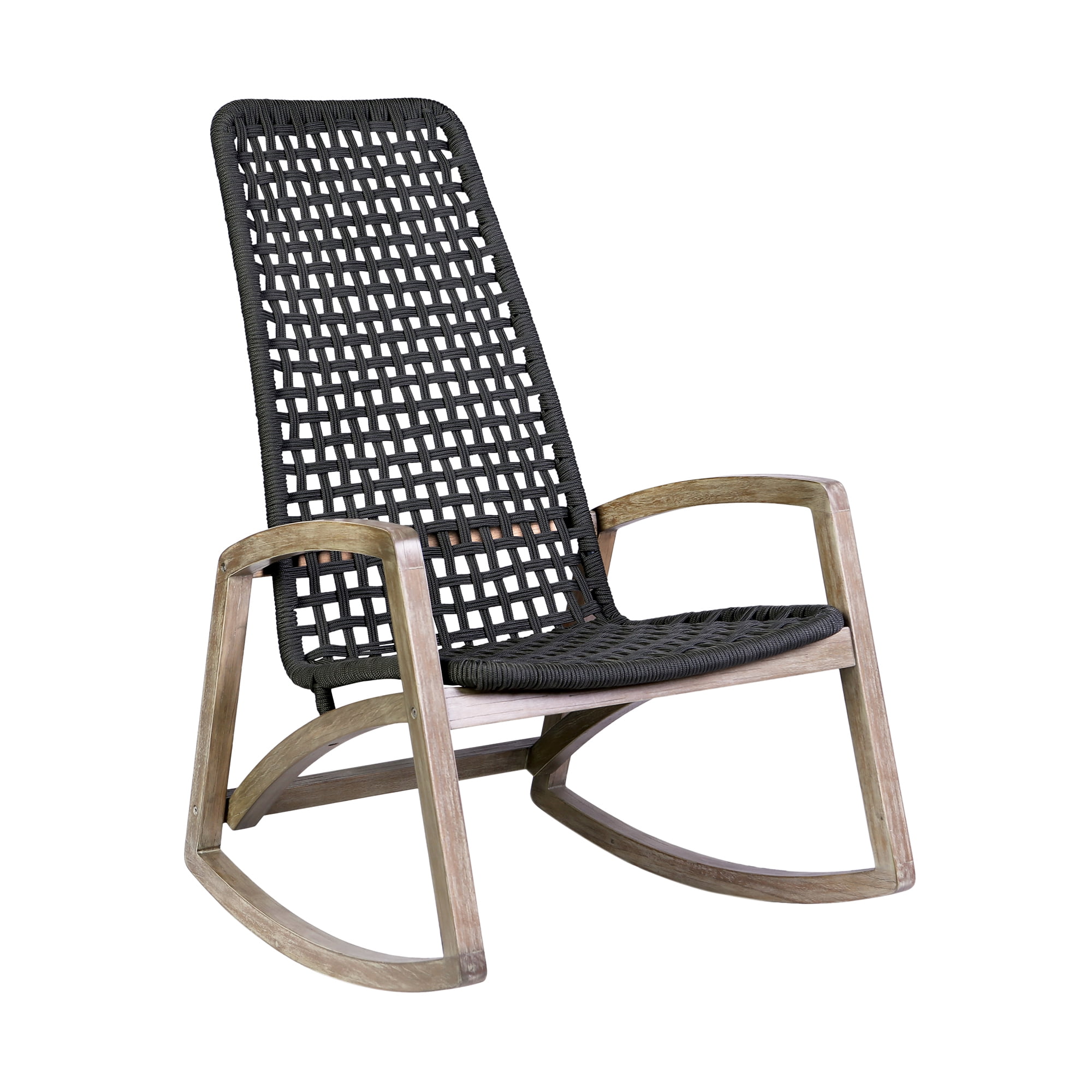 Sequoia Outdoor Patio Rocking Chair in Light Eucalyptus Wood and ...