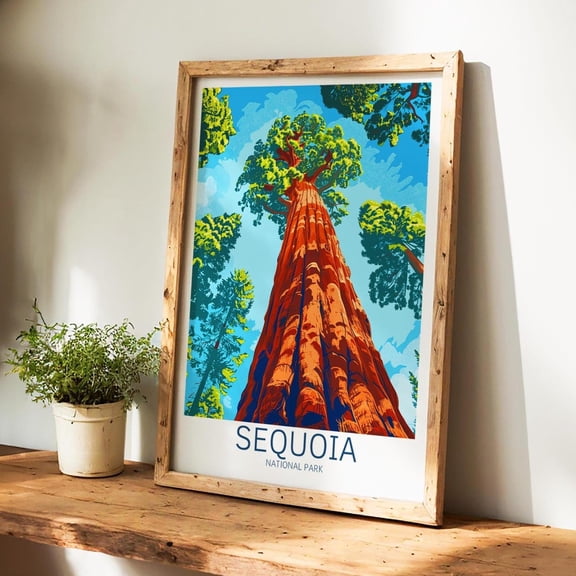 Sequoia Poster National Park Wall Art The Perfect Gift And A Lasting Travel Memory Usa Print