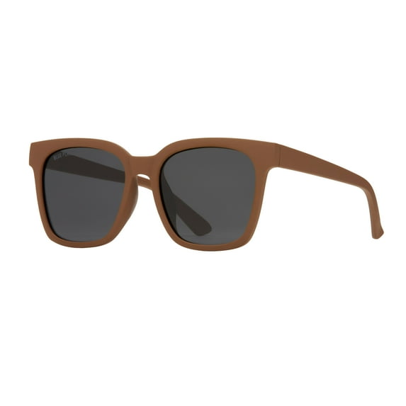Sequoia Soft Mocha Square Polarized Sunglasses, Recycled Plastic Frame, Anti-Slip, 100% UVA/UVB, Eco-Friendly Sunglasses by Blue Planet