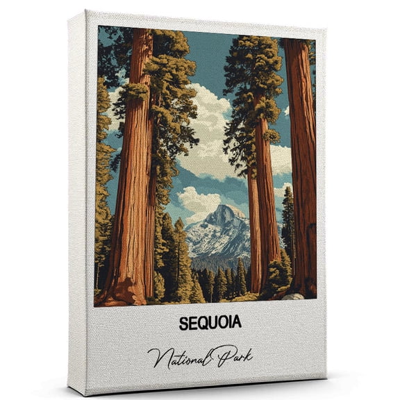 Sequoia Travel Wall Decor  Scenic Travel Canvas Print of National Park Canvas  Beautiful Gift for Home, Office, or Living Space