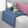 Sequpr Blue Couch Cup Holder, Silicone Anti-Spill and Anti-Slip Sofa Drink Holder for Bedroom