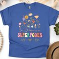 thumbnail image 1 of Ser Bilingüe Es Un Superpoder Shirt, Spanish Teacher Floral Tee, Royal, Size M, 1 of 6