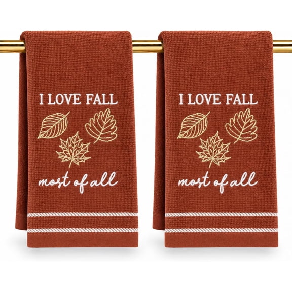 Serafina Home Harvest Love I Love Fall Fingertip Towels 2 Count