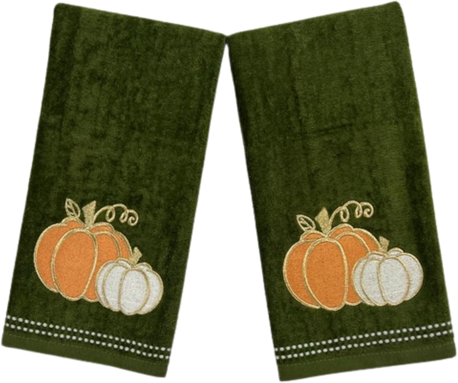 Serafina Home Autumn Fall Bath Hand Towels Bathroom Decor Farmhouse Harvest: Forest Dark Green ...