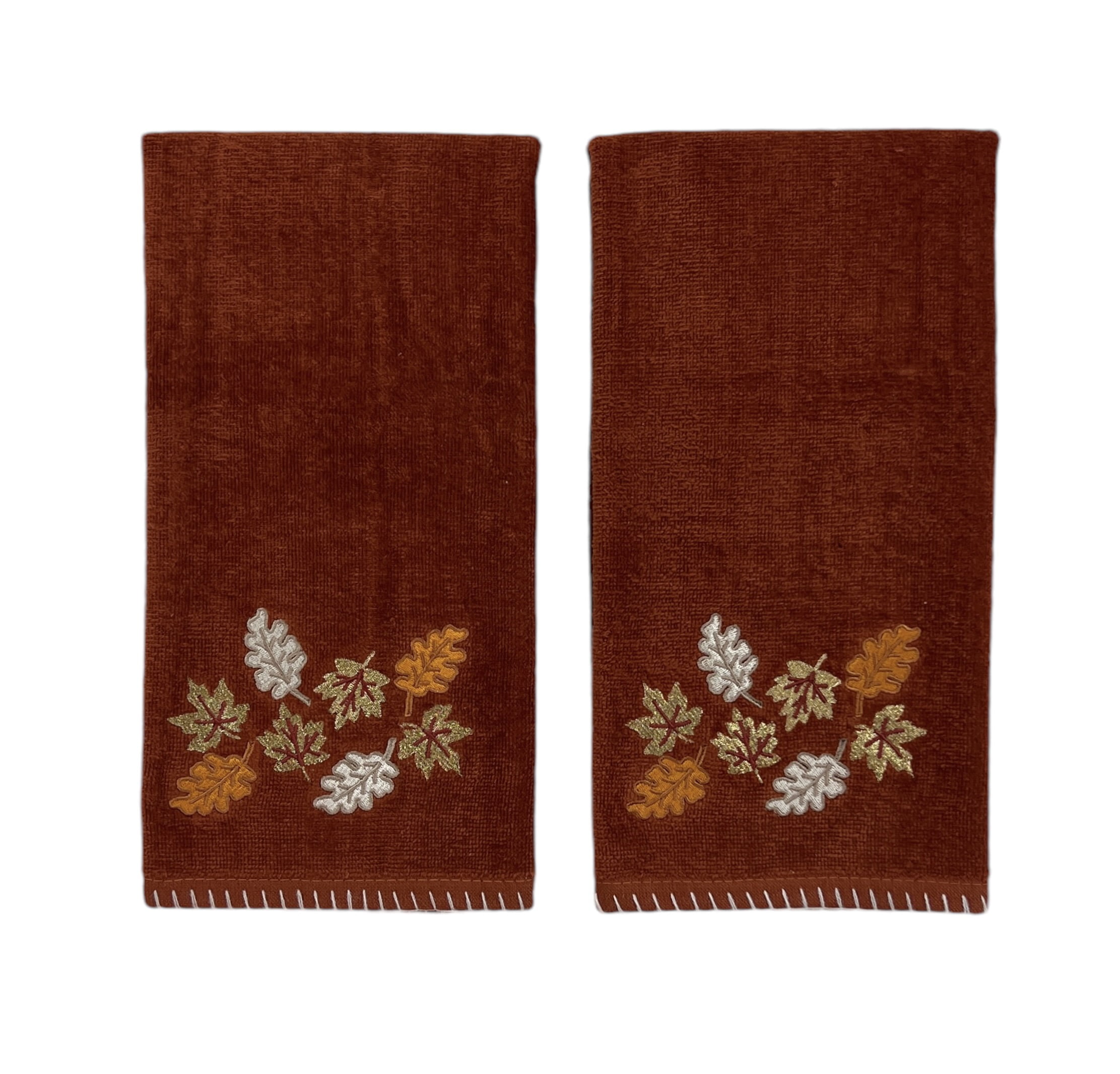 Serafina Home Leaves Hand Towels 2pc