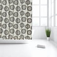 thumbnail image 1 of Serafina Home Boho Fabric Shower Curtain, Navy Blue and Mustard Yellow Ornate Medallion Circle, 70" x 72", 1 of 6