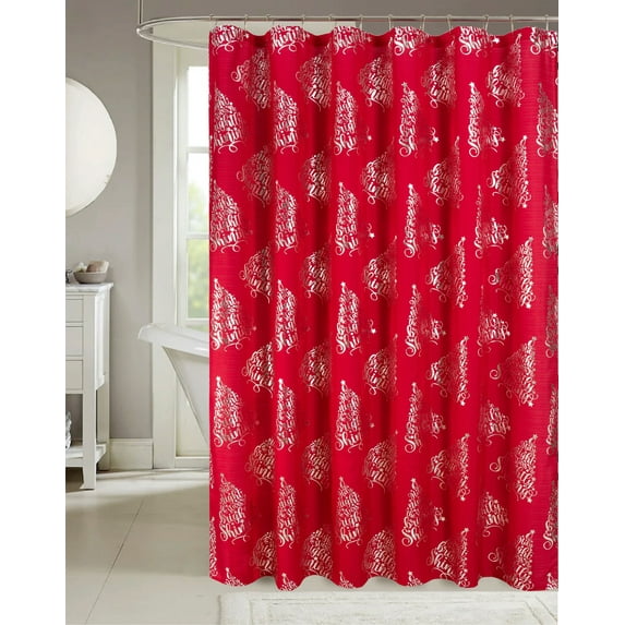 Serafina Home Christmas And Holiday Winter Wishes Shower Curtain, 70" x 72"