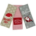 thumbnail image 1 of Serafina Home Christmas Hand Towels: Holly Jolly, Red and White, 100% Cotton, 3 Count, 1 of 7