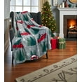 thumbnail image 1 of Serafina Home Christmas Holiday Throw Blanket: Velvelty Soft, Durable Fleece Accent for Bed or Couch (Country Rustic Red Truck with Tree on Gray, 50 x 60 inches), 1 of 10