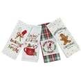 thumbnail image 1 of Serafina Home Holiday Christmas Kitchen Dish Hand Towels - Set of 4 100% Cotton Red Green White Plaid Baking Spirits Bright, Gingerbread & Hot Cocoa Designs – 25" x 15" Multipurpose Towels, 1 of 5