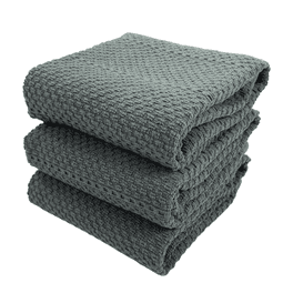 A large, gray AIDEA microfiber towel spread out on a counter