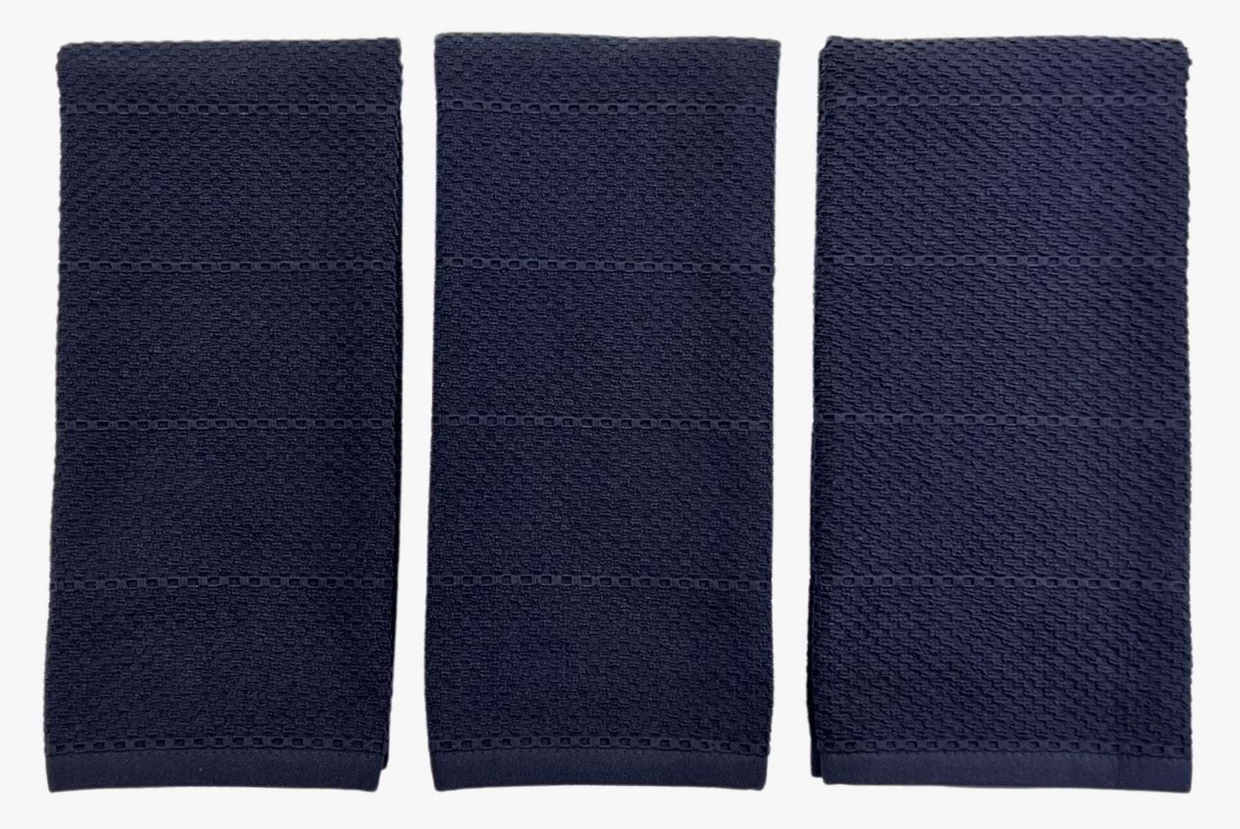 Serafina Home Dark Navy Blue Kitchen Towels 100 Cotton Soft Absorbent