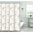 thumbnail image 1 of Serafina Home Decor Beige, Blue And White Seashell And Coral Shower Curtain For The Bathroom, 70" x 72", 1 of 3