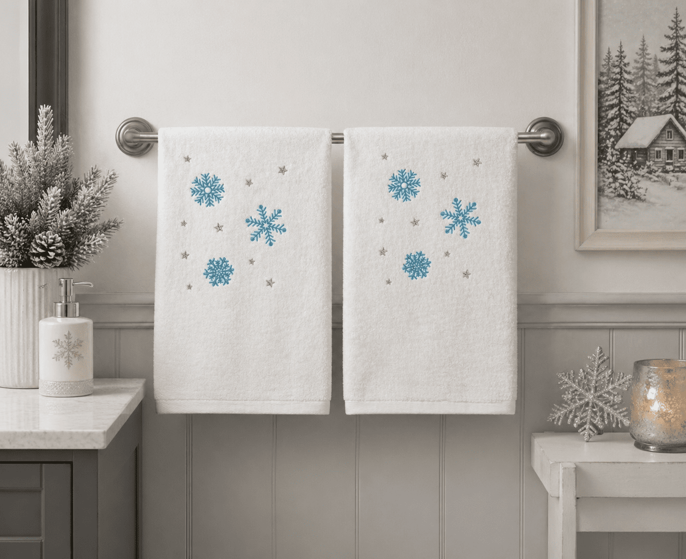 Inspiring White Bathroom Accessories Set Pictures