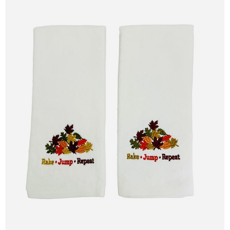 Serafina Home Decorative Fall Hand Towels: Plush Velour Cotton