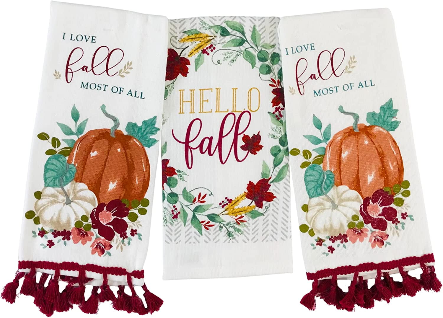 Serafina Home Fall Harvest Thanksgiving Decorative Kitchen Towel