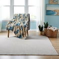 thumbnail image 1 of Serafina Home Decorative Ocean Life Coastal Throw Blanket: Soft Plush Velvet Fleece Calming Hues of Blues Beige Tan, Accent for Sofa Couch Chair Bed or Dorm (Ocean Life), 1 of 4
