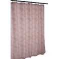 thumbnail image 1 of Serafina Home Decorative Sheer Fabric Shower Curtain: Blush Embroidered Leaf and Vines Botanical Design Metallic Silver Treading, 1 of 3