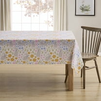 Serafina Home Easter Rabbit And Spring Flowers Peva Table Cloth 52" x 70"