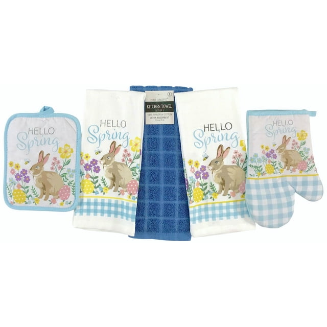Serafina Home Easter Spring Kitchen Dish Towels Pot Holder Oven Mitt ...