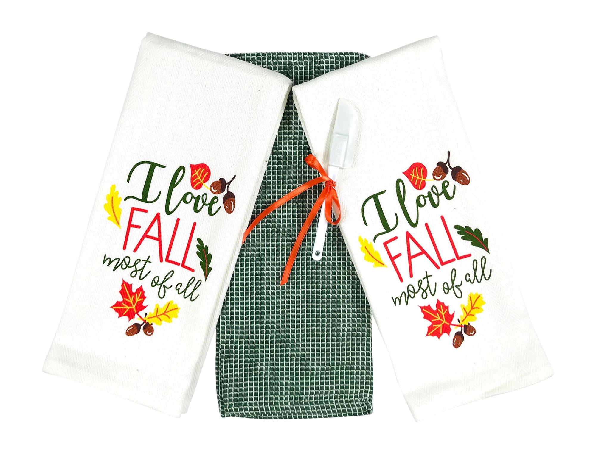 Serafina Home Fall Autumn Kitchen Towels Set 3 Pc.: Colorful Love Fall ...
