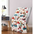 thumbnail image 1 of Serafina Home Fall Decor Throw Blanket: Contemporary Farmhouse Truck Bringing The Autumn Pumpkin Sunflower Harvest for Living Room Couch Bed Dorm, 1 of 7